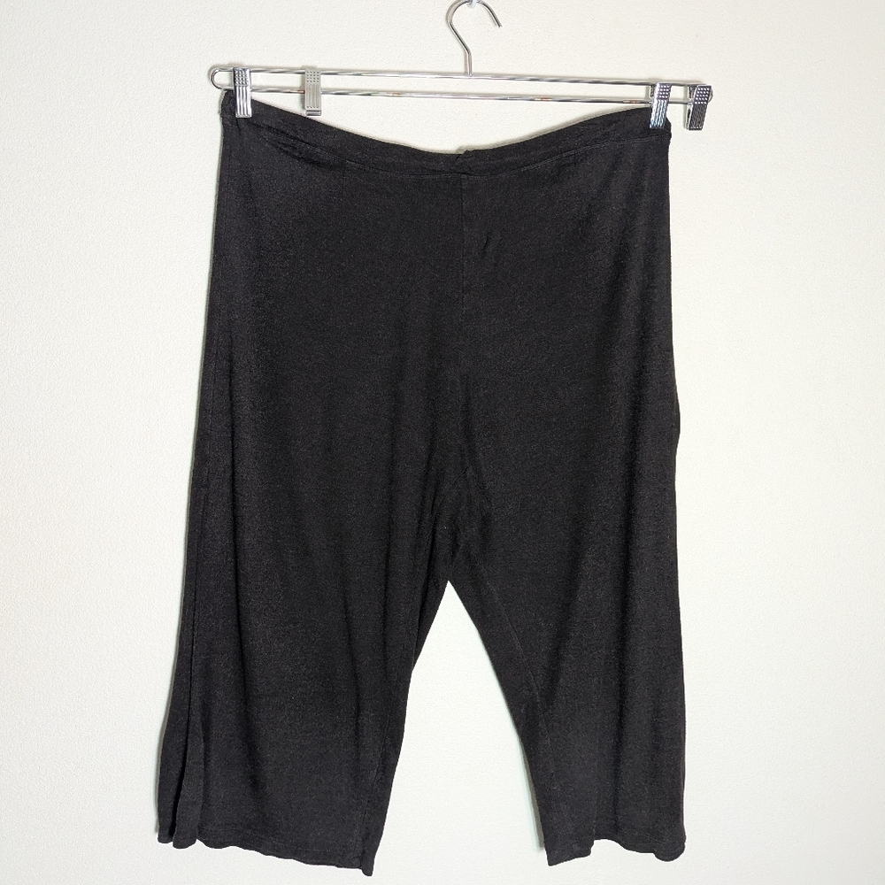 Eileen Fisher‎ Womens Cropped Pants Wide Leg 100% Viscose Brown Quiet Luxury 2X